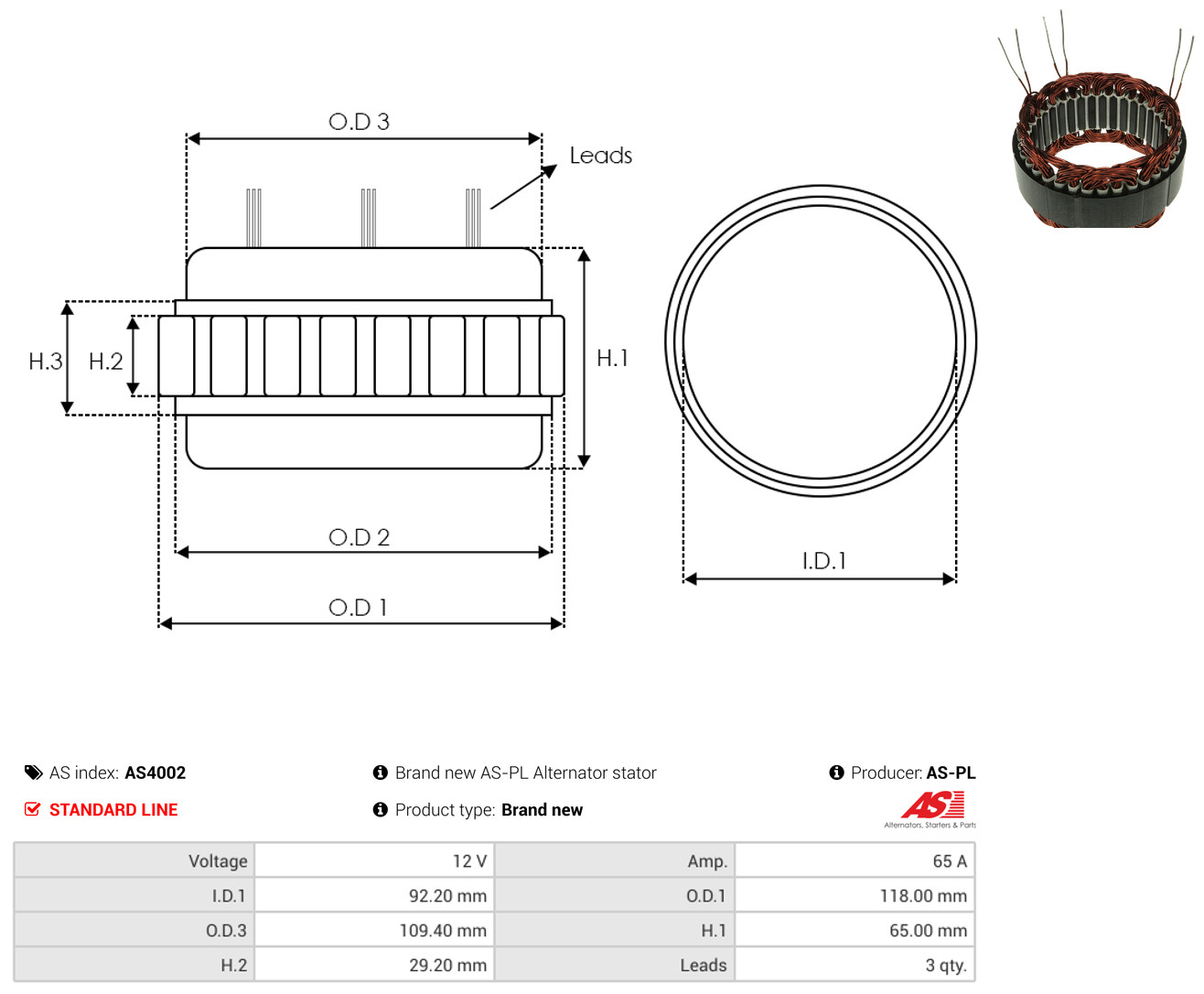 AS-PL as4002 for FIAT