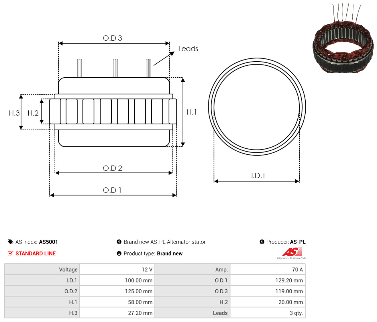 AS-PL as5001 for HYUNDAI MITSUBISHI