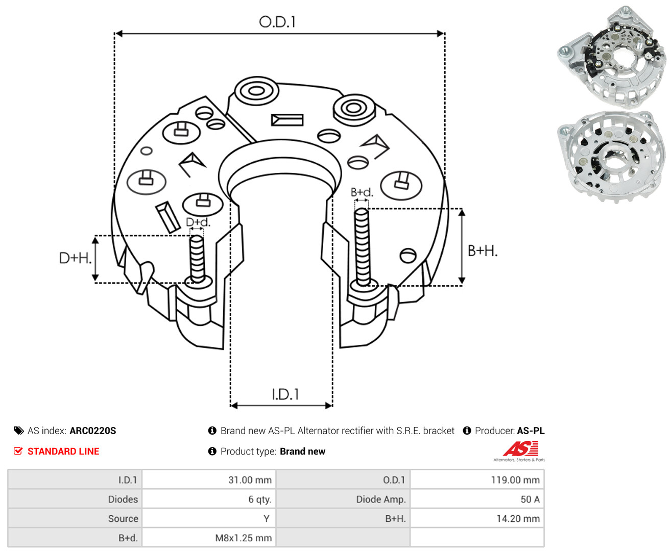 AS-PL arc0220s 1190mm