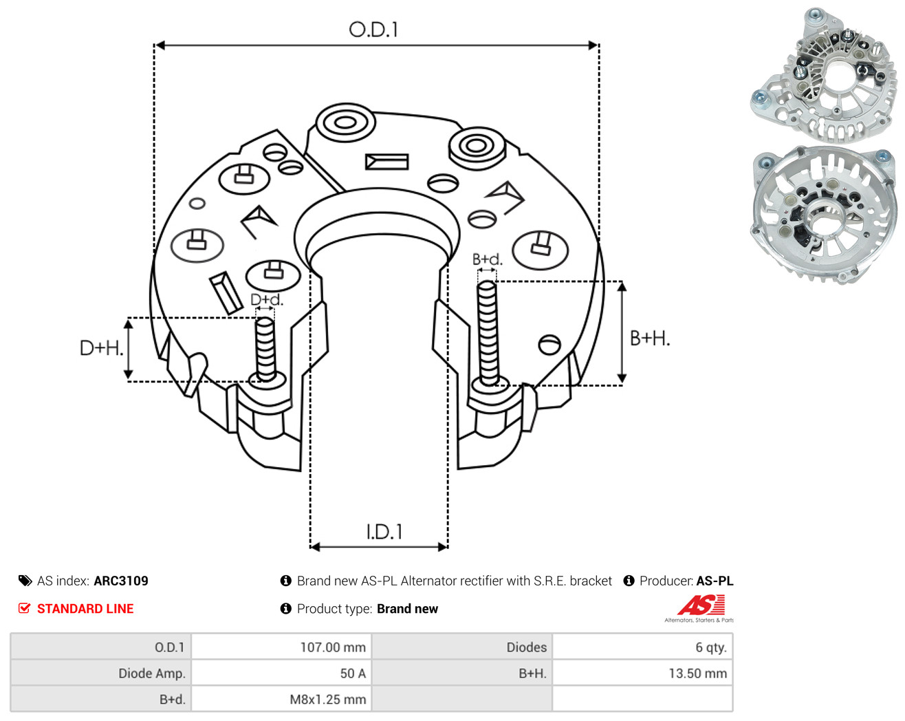 AS-PL arc3109 1070mm