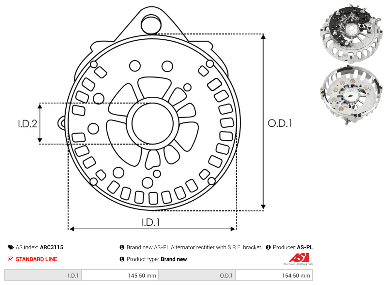 AS-PL arc3115 1140mm