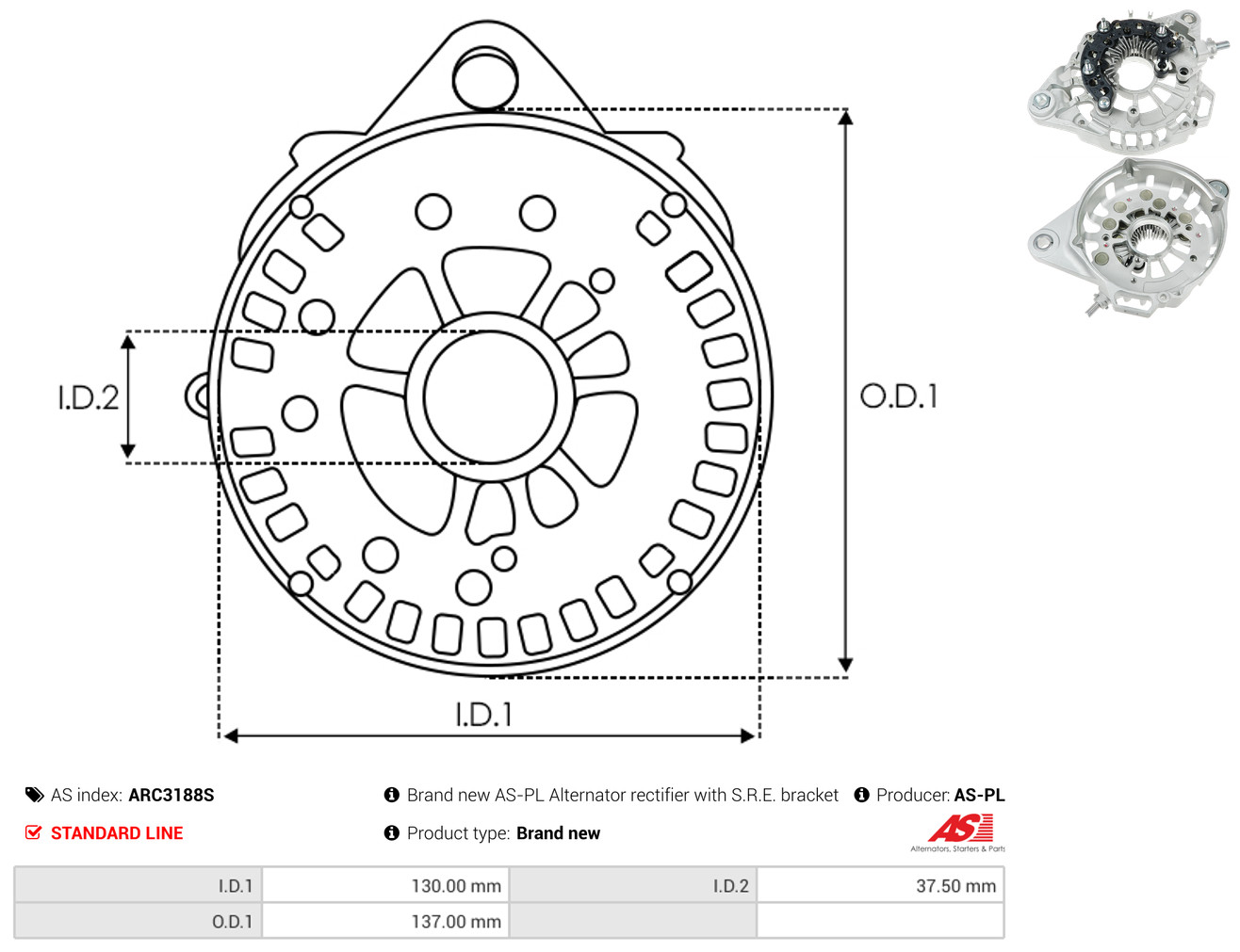 AS-PL arc3188s 1180mm