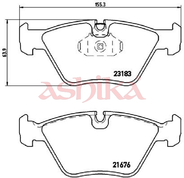 ASHIKA Bremseklodser 50000112 foraksel for MG BMW