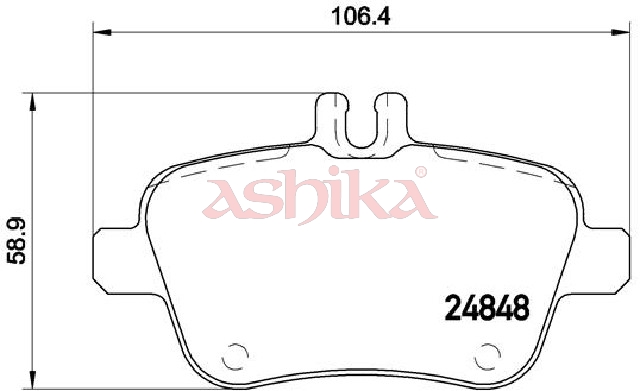 ASHIKA Bremseklodser 51000501 bagaksel for MERCEDES-BENZ INFINITI
