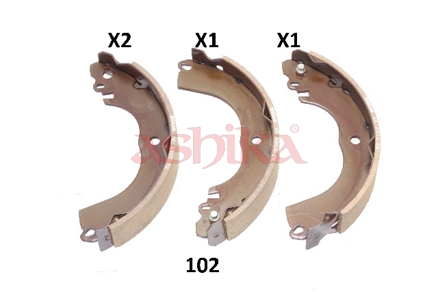 ASHIKA Bremsebakkesæt 5501102 bagaksel for CITROËN/PEUGEOT MITSUBISHI NISSAN
