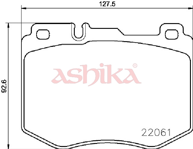 ASHIKA Bremseklodser 50000516 foraksel for MERCEDES-BENZ