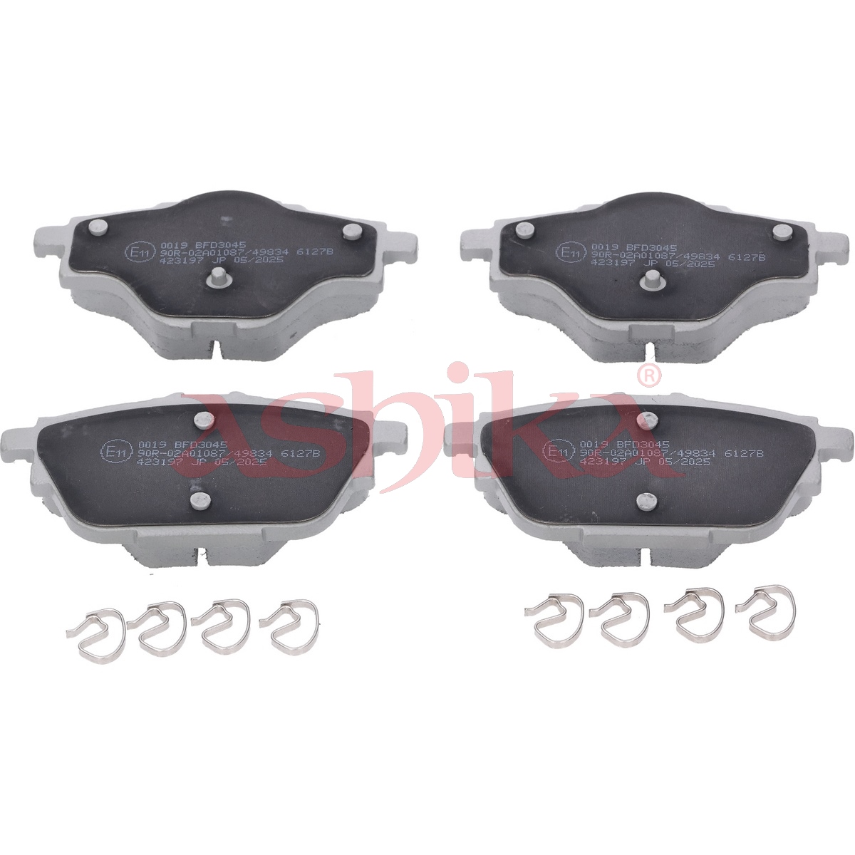 ASHIKA Bremseklodser 510000019 bagaksel for VAUXHALL GEELY PEUGEOT DS