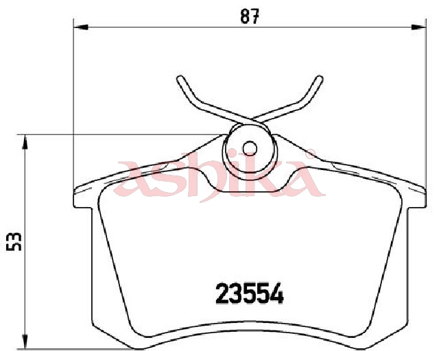 ASHIKA Bremseklodser 51000700 bagaksel for RENAULT