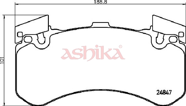 ASHIKA Bremseklodser 50000926 foraksel for AUDI VW
