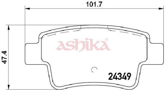 ASHIKA Bremseklodser 51000201 bagaksel for OPEL FIAT VAUXHALL