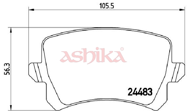 ASHIKA Bremseklodser 51000904 bagaksel for SEAT VW GREAT WALL CHANGAN JAC HAVAL