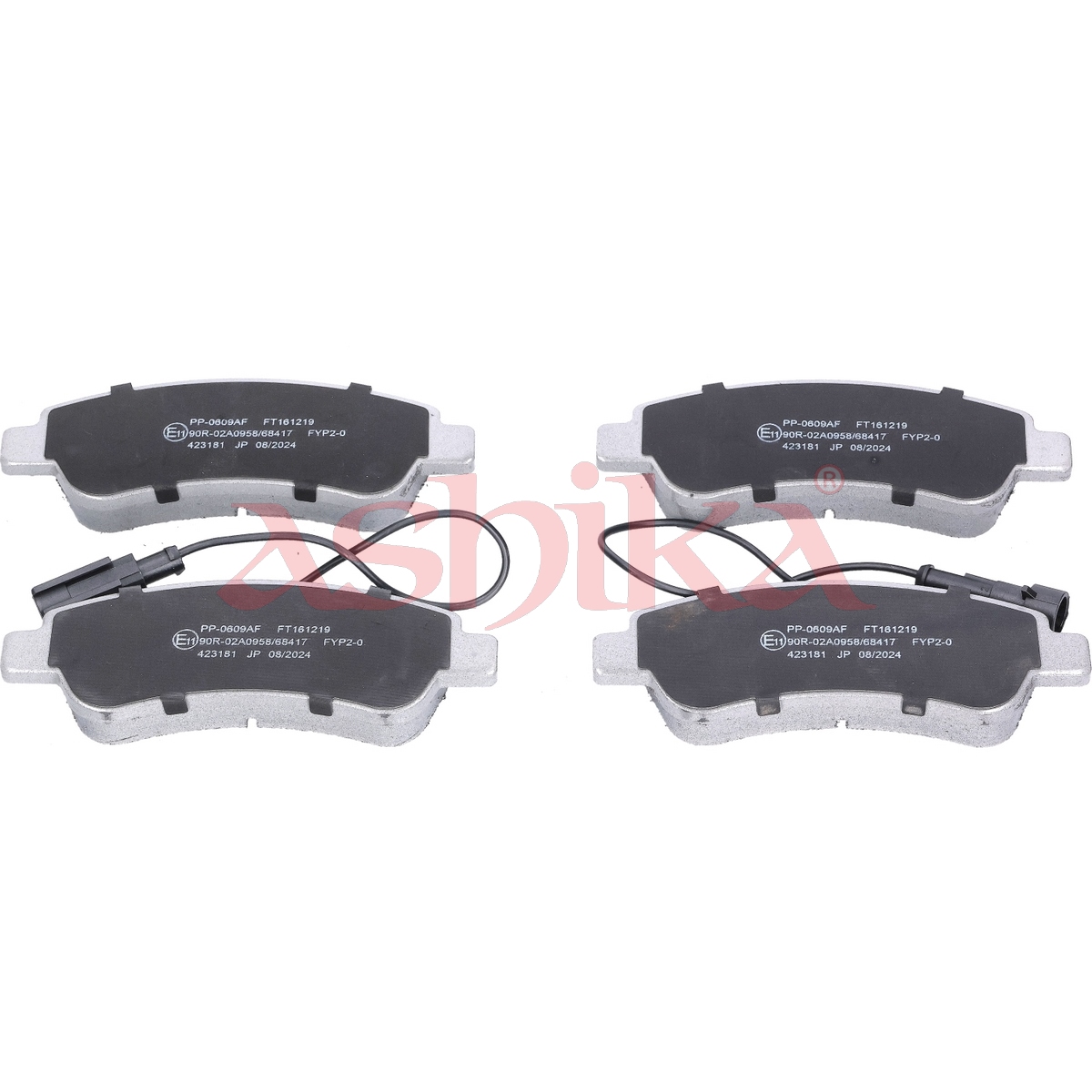 ASHIKA Bremseklodser 51000609 bagaksel for FIAT PEUGEOT VAUXHALL