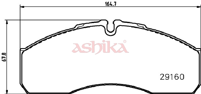 ASHIKA Bremseklodser 50000233 foraksel for IVECO