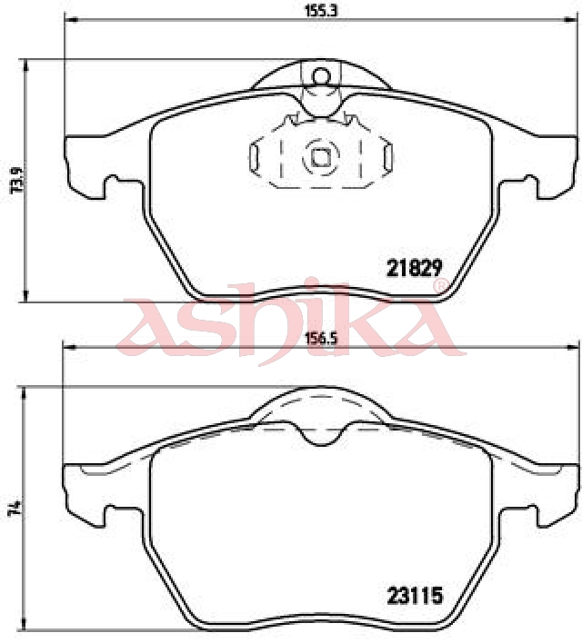 ASHIKA Bremseklodser 50000404 foraksel for OPEL SAAB CHEVROLET GENERAL MOTORS