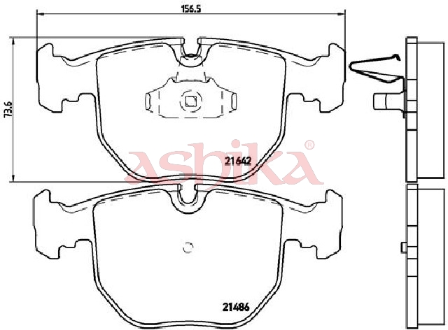 ASHIKA Bremseklodser 50000121 foraksel for BMW ALPINA