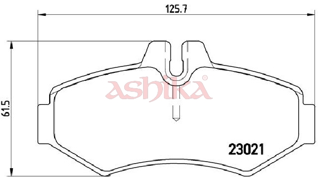 ASHIKA Bremseklodser 51000513 bagaksel for MERCEDES-BENZ VW