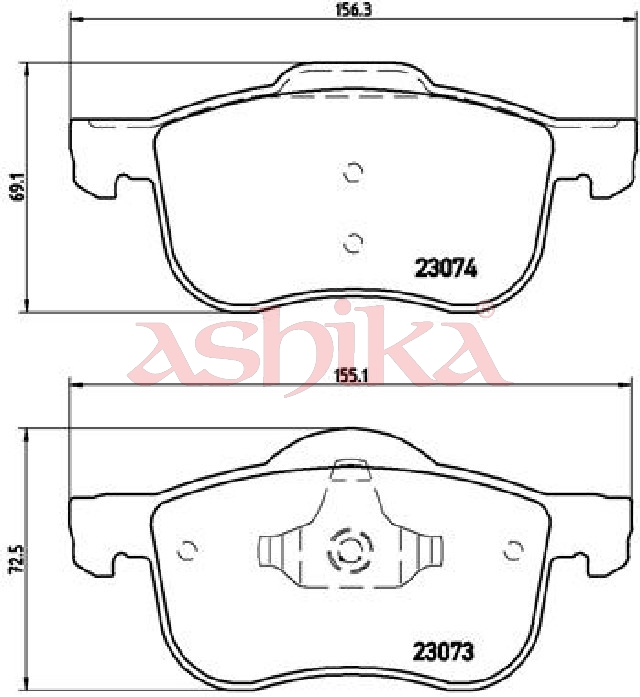 ASHIKA Bremseklodser 50000332 foraksel for VOLVO