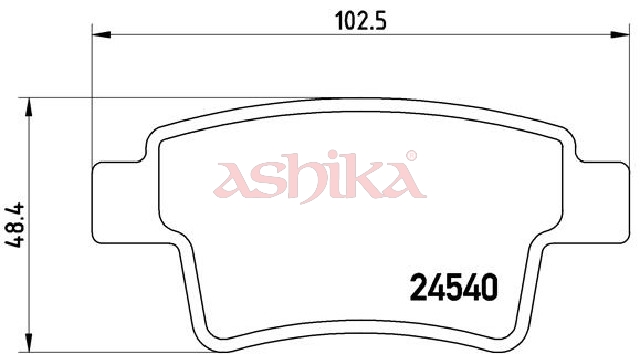 ASHIKA Bremseklodser 51000603 bagaksel for CITROËN