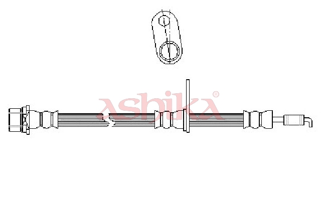 ASHIKA Holder, bremseslange 69022040 venstre foraksel for TOYOTA