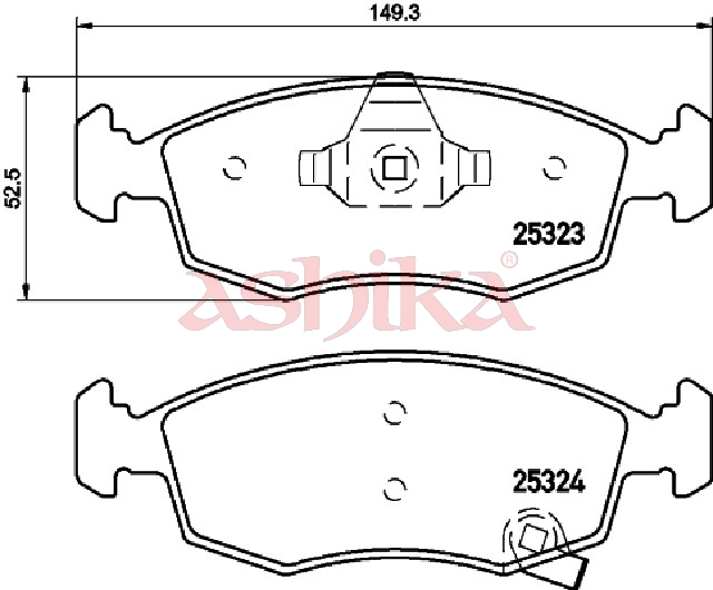 ASHIKA Bremseklodser 50000228 foraksel for LANCIA FIAT
