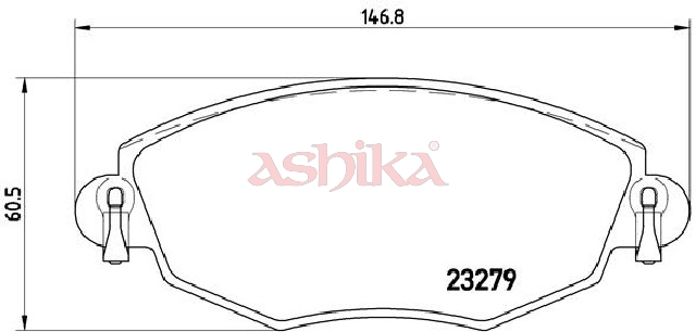 ASHIKA Bremseklodser 50000318 foraksel for FORD JAGUAR