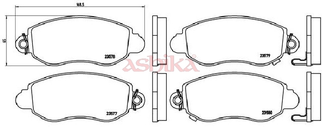 ASHIKA Bremseklodser 50000323 foraksel for FORD