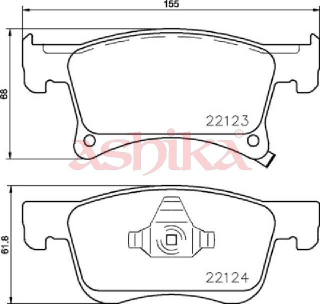 ASHIKA Bremseklodser 50000401 foraksel for VAUXHALL
