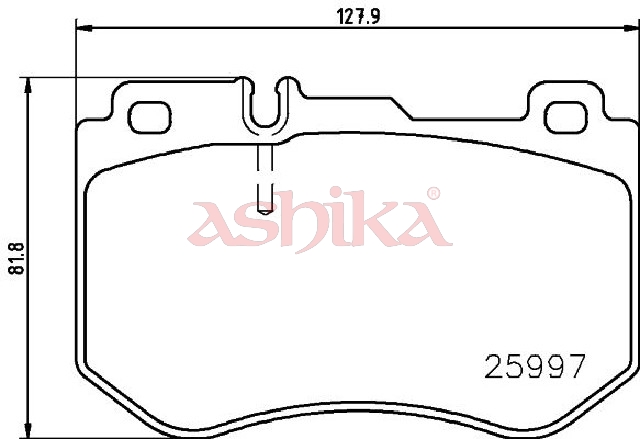 ASHIKA Bremseklodser 50000515 foraksel for MERCEDES-BENZ