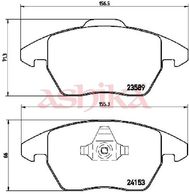 ASHIKA Bremseklodser 50000610 foraksel for PEUGEOT CITROËN VAUXHALL