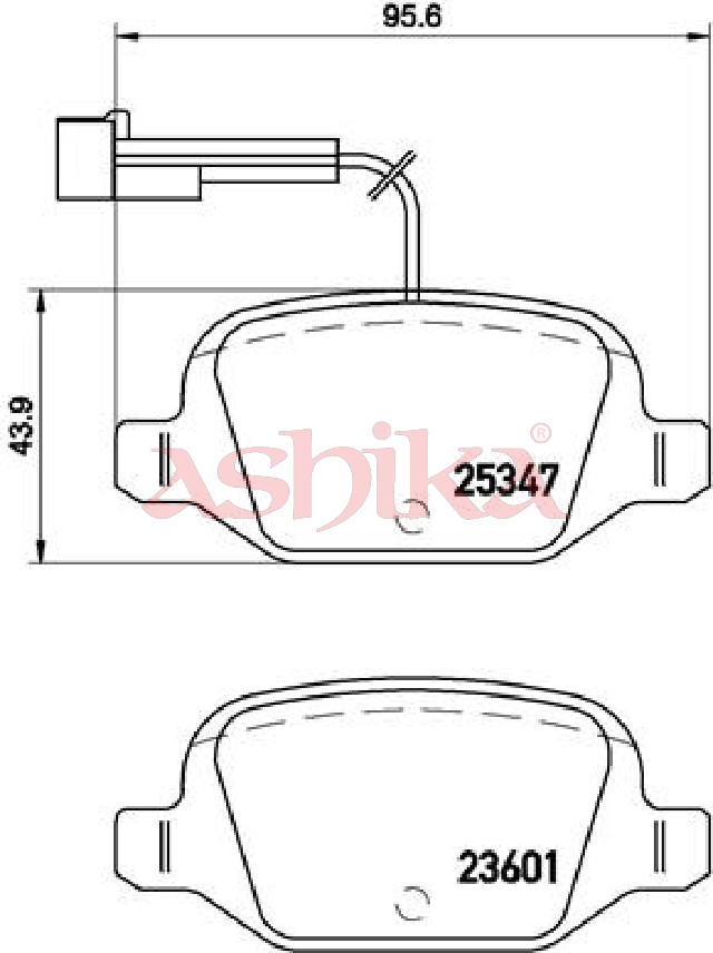 ASHIKA Bremseklodser 51000200 bagaksel for FIAT ABARTH
