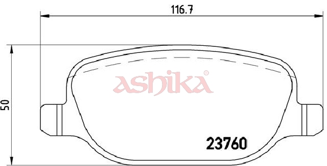 ASHIKA Bremseklodser 51000202 bagaksel for FIAT ALFA ROMEO