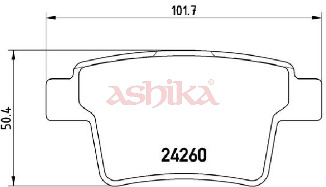 ASHIKA Bremseklodser 51000306 bagaksel for BYD FORD EMGRAND GEELY FORD USA JAGUAR PROTON