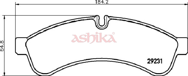 ASHIKA Bremseklodser 51000219 bagaksel for IVECO