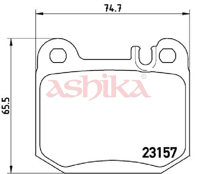 ASHIKA Bremseklodser 51000519 bagaksel for MERCEDES-BENZ