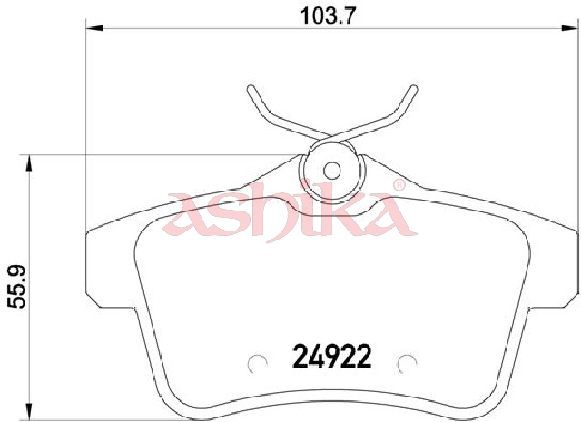 ASHIKA Bremseklodser 51000604 bagaksel for PEUGEOT DS CITROËN (DF-PSA)
