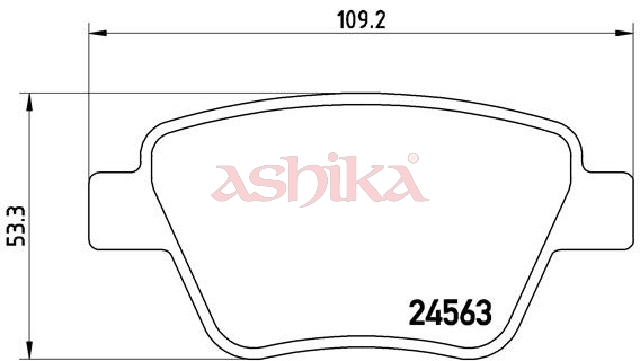 ASHIKA Bremseklodser 51000902 bagaksel for VW