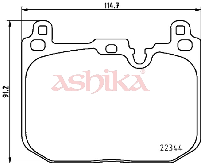 ASHIKA Bremseklodser 50000135 foraksel for MINI