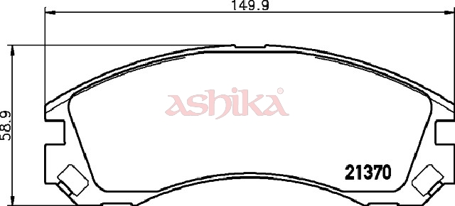 ASHIKA Bremseklodser 50000623 foraksel for CITROËN MITSUBISHI