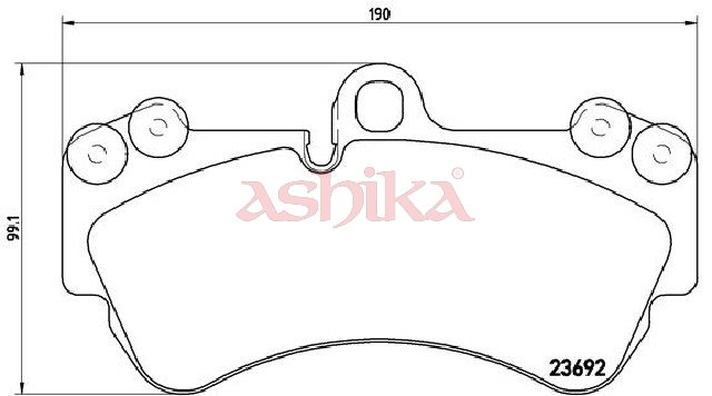 ASHIKA Bremseklodser 50000949 for PORSCHE VAG VW