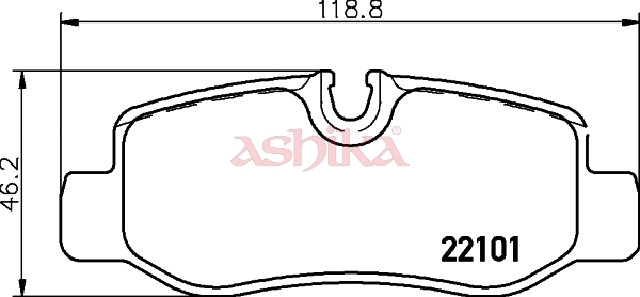 ASHIKA Bremseklodser 51000528 bagaksel for MERCEDES-BENZ