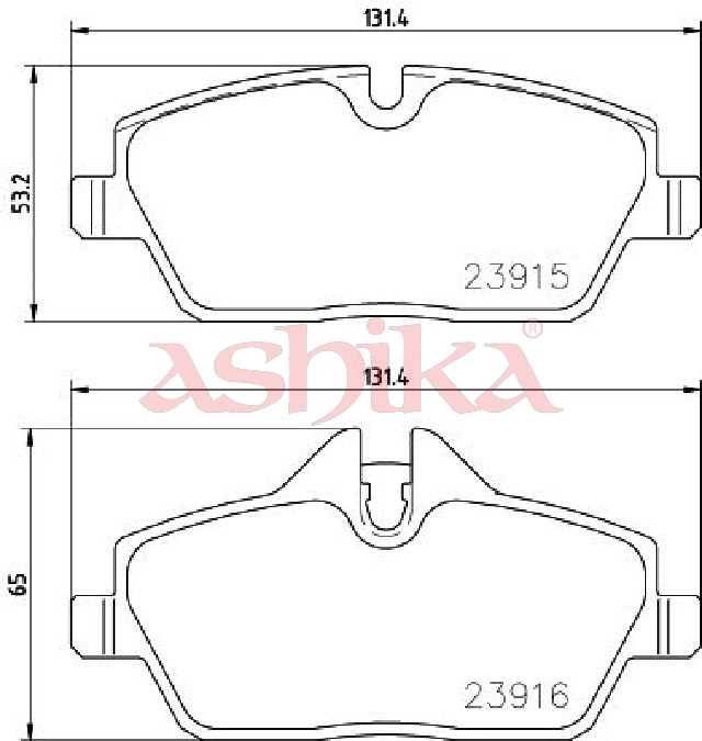 ASHIKA Bremseklodser 50000130 foraksel for BMW
