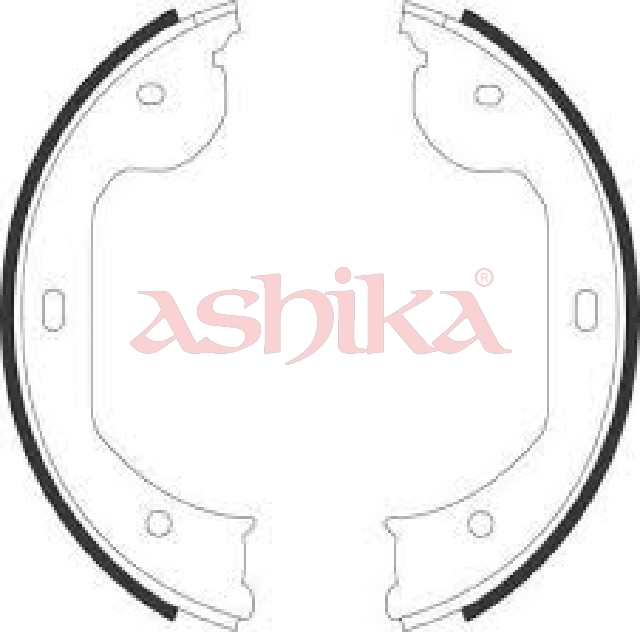 ASHIKA Bremsebakkesæt 55000104 bagaksel for BMW VW