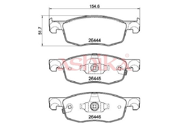 ASHIKA Bremseklodser 50022028 foraksel for MAZDA TOYOTA
