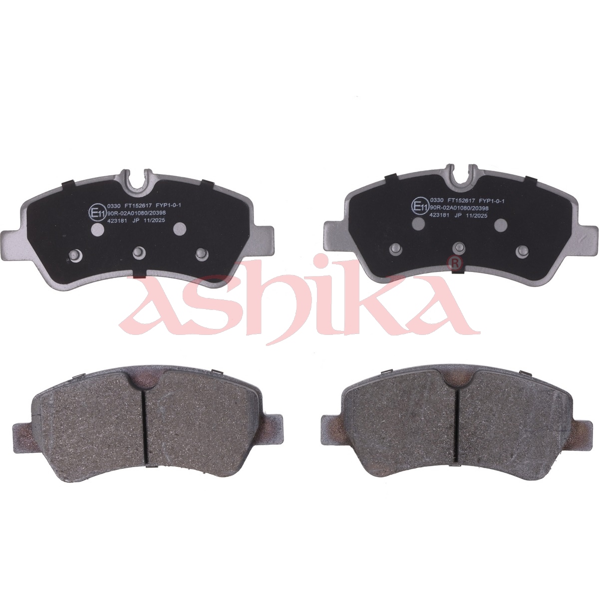ASHIKA Bremseklodser 51000330 bagaksel for FORD