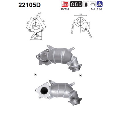 AS Katalysator 22105d for HONDA