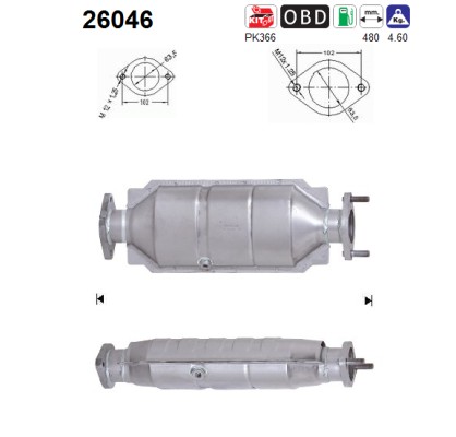 AS Katalysator 26046 for MITSUBISHI