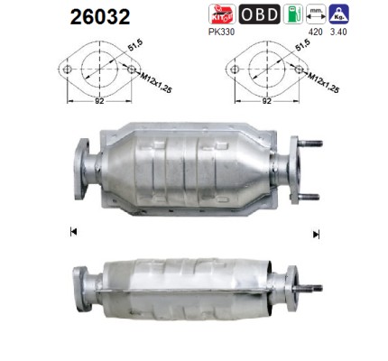 AS Katalysator 26032 for MITSUBISHI