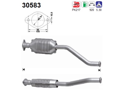 AS Katalysator 30583 for RENAULT