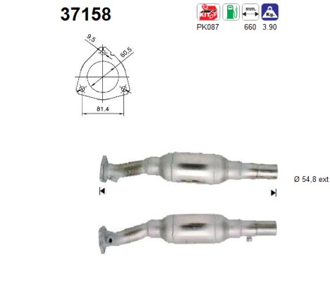 AS Katalysator 37158 for VW