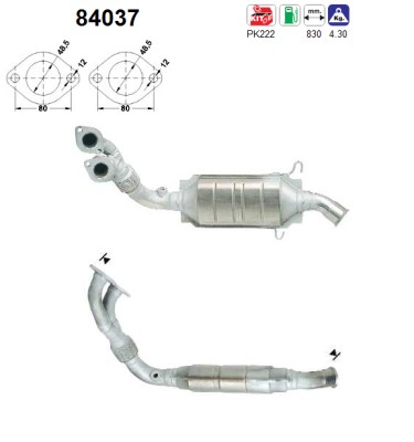 AS Katalysator 84037 for SAAB